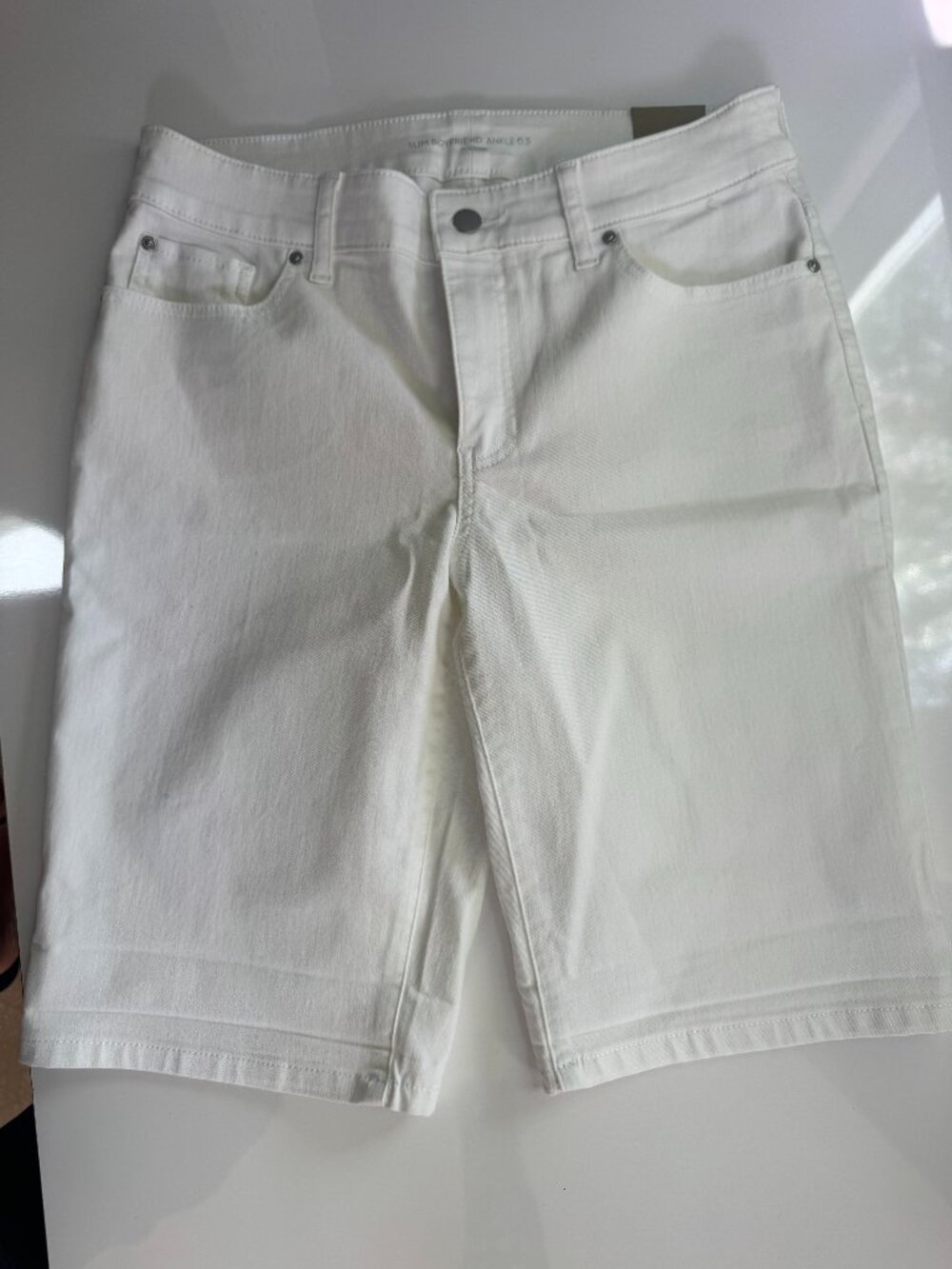 White Long Denim Shorts:  NWT